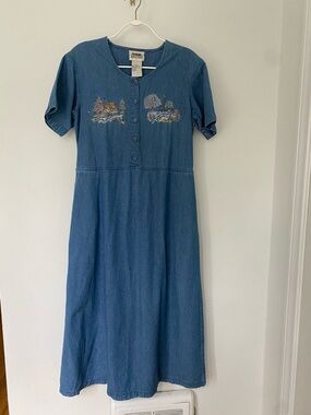 Northern Reflections Denim Embroidered Dress